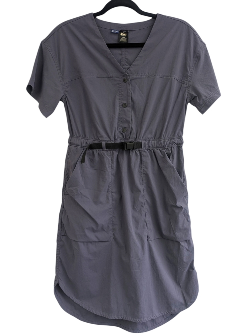 REI Purple Nylon Belted Dress